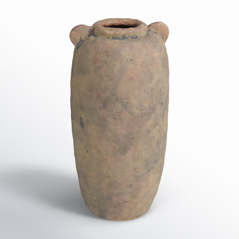Terracotta Table Vase, 16.2" H x 7.95" W x 7.95" D