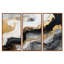 Glam Gold Flows - ensemble d'art mural en marbre noir-2066249990-2066249989