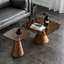 Ensembles de tables basses rondes en bois manufacturé