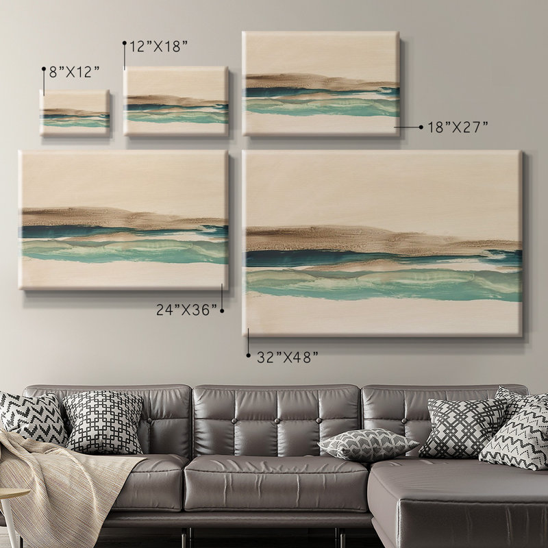 Toile tendue avec châssis Layered Horizon I - prêt à accrocher, H 18 po x l 27 po
