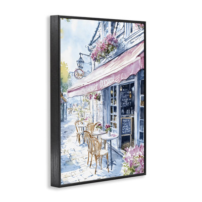 Quaint Cafe in Pastel Framed Giclee, design by LSR Creative Studio