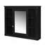 Meuble-lavabo de salle de bain avec lavabo supérieur, armoire à miroir, armoire de rangement moderne avec 2 portes à fermeture douce et 2 tiroirs-865621177