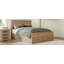 Structure de lit avec rangement moderne en bois avec 6 tiroirs, lit plateforme avec support en lattes de bois, aucun sommier requis-120049917