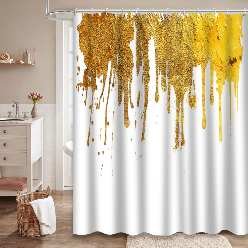 Rideau de douche Grunge Splatter, L 72 po x l 84 po