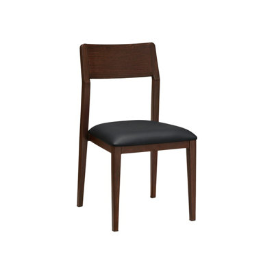 Chaise en aluminium avec siège en vinyle noir au fini imitation bois, utilisation intérieure seulement, 13 lb