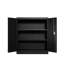Armoire de rangement en métal avec 2 portes et 2 tablettes, armoire de rangement verrouillable en acier pour le bureau, le garage et l'entrepôt
