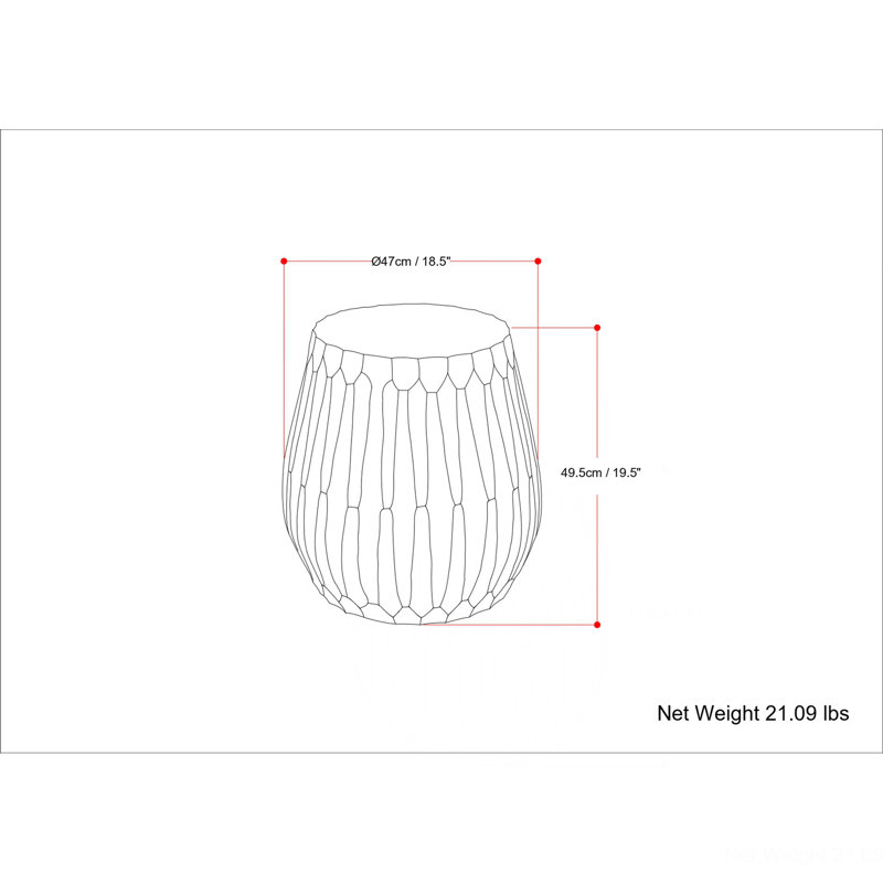 Table d'appoint Nellie en aluminium moulé
