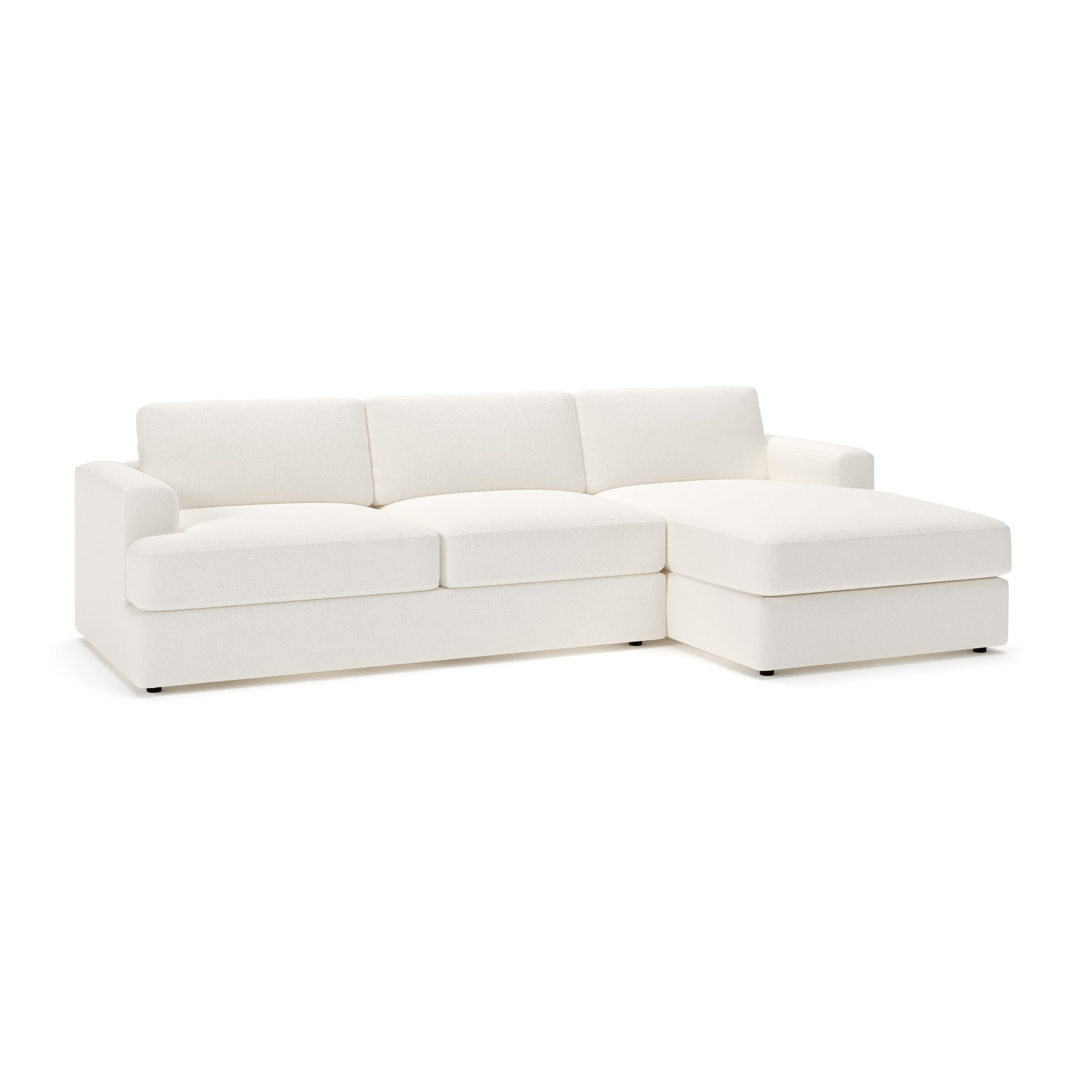 Cayden Sectional with Chaise, Apollo Alpaca Boucle, Right Hand Facing