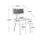 Chaise parsons large 20,47 po Shamiera-1522002437