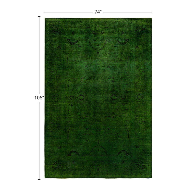 Overyed One-of-a-Kind Rectangle 6'2" X 8'10" Hand Knotted Area Rug