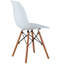 Chaise d'appoint Eric en blanc / brun