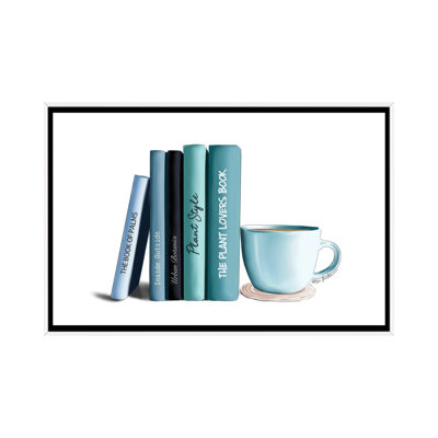 Book Lover 1 Piece Single Picture Frame and Floater Frame Wall Art on Canvas