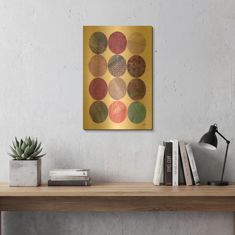 « Kitchen Garden Points 2 » de Melissa Averinos, décor mural en métal doré, 40,6 cm x 61 cm, 16 po x 24 po