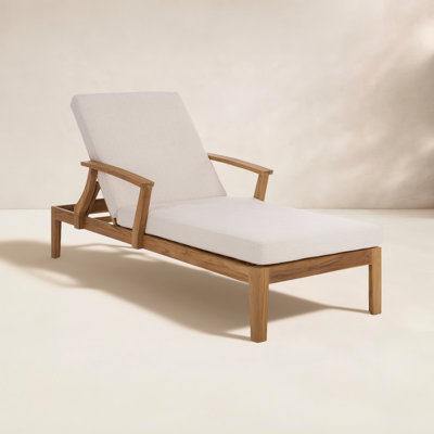 Clairmont 28" Eucalyptus Patio Chaise Lounge