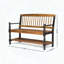 Banc en bois d'acacia Farmhouse avec tablette intégrée-1067973038