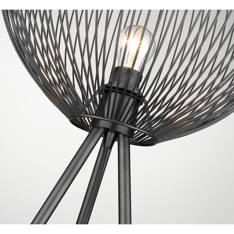 Marez 160cm Tripod Floor Lamp, Matt Black
