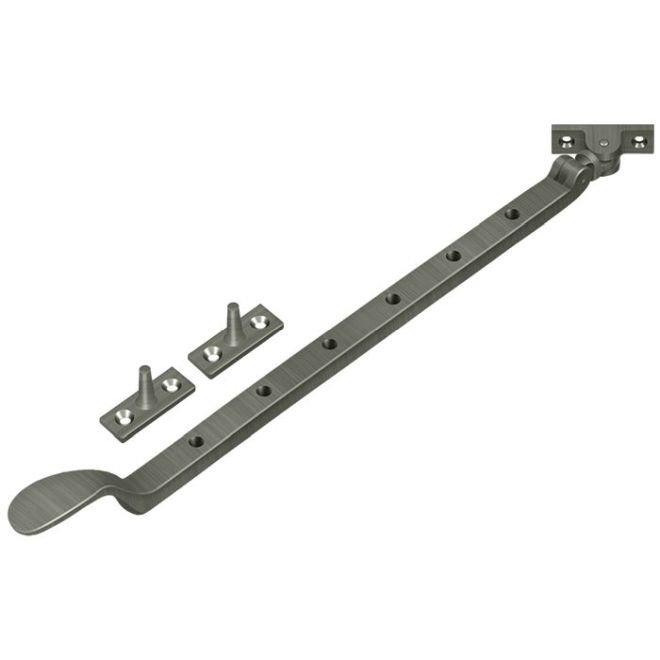 Colonial Casement Stay Adjuster, Antique Nickel