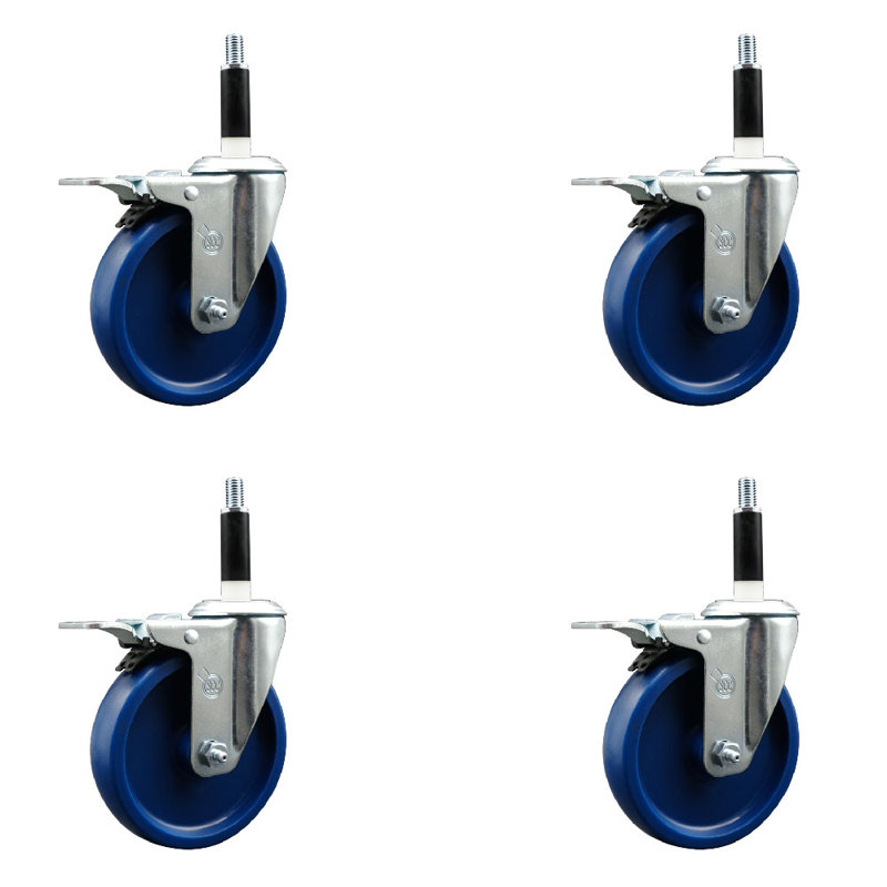 Jeu de roulettes extensibles en poly 5 po 7/8 po