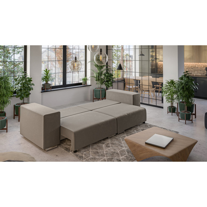 5 Seater Sleeper, Dark Beige
