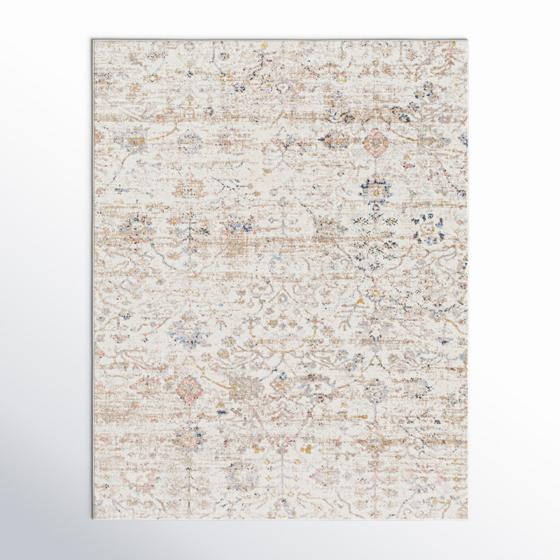 Essex Benfield Beige Machine Washable Area Rug, Rectangle 7'10" x 10'