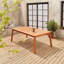 Ilysa Rectangular Eucalyptus Outdoor Dining Table With Umbrella Hole , 300cm cm W 110cm cm D