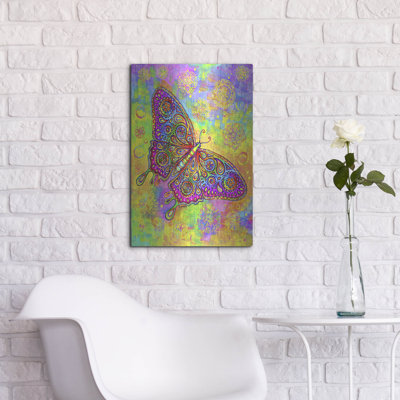 Rosalind Wheeler 'Paisley Butterfly' by Rebecca Wang Art, Acrylic Glass Wall Art