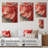 Monochrome Red Hydrangea Petal Accent II - Hydrangea Wood Wall Decor - On Natural Pine Wood-474372859