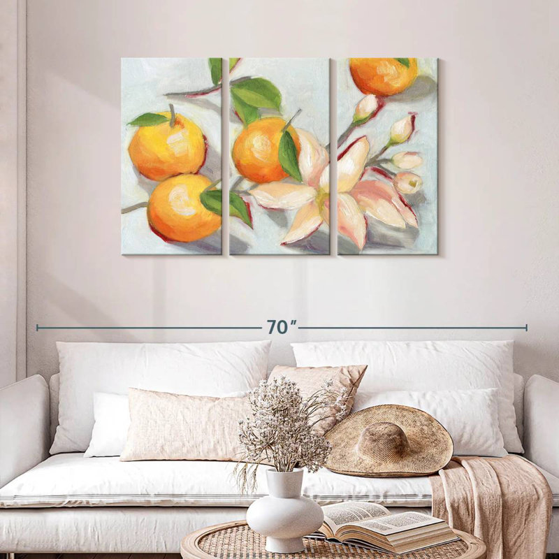 Yarlin Tangerine Blossoms I, 28" H x 45" W