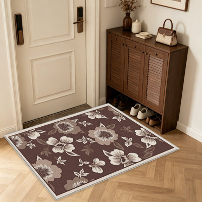 Tapis orange à triple losange pour le salon, doux et confortable, convient à toutes les saisons, facile à entretenir, tapis de sol intérieur lavable à la machine, sous la table de ferme convenant à la chambre à coucher, à la salle à manger, au bureau, au balcon, au patio