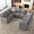 Seybert Large U Shaped Modular Sectional Sofa Pull Out Sofa Bed Sleeper Convertible Corner Sofa-101957195
