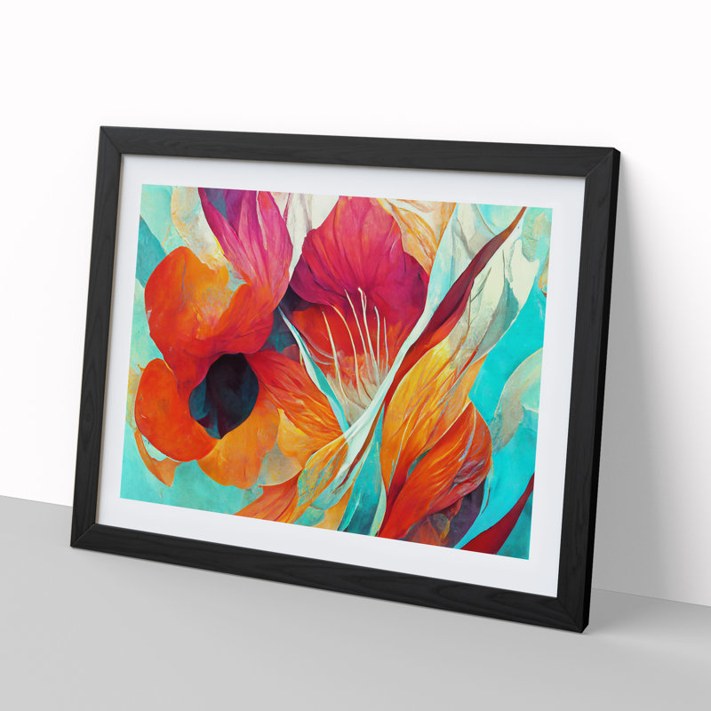 Flowers - Framed Print, Black Framed, 46cm H x 64cm W