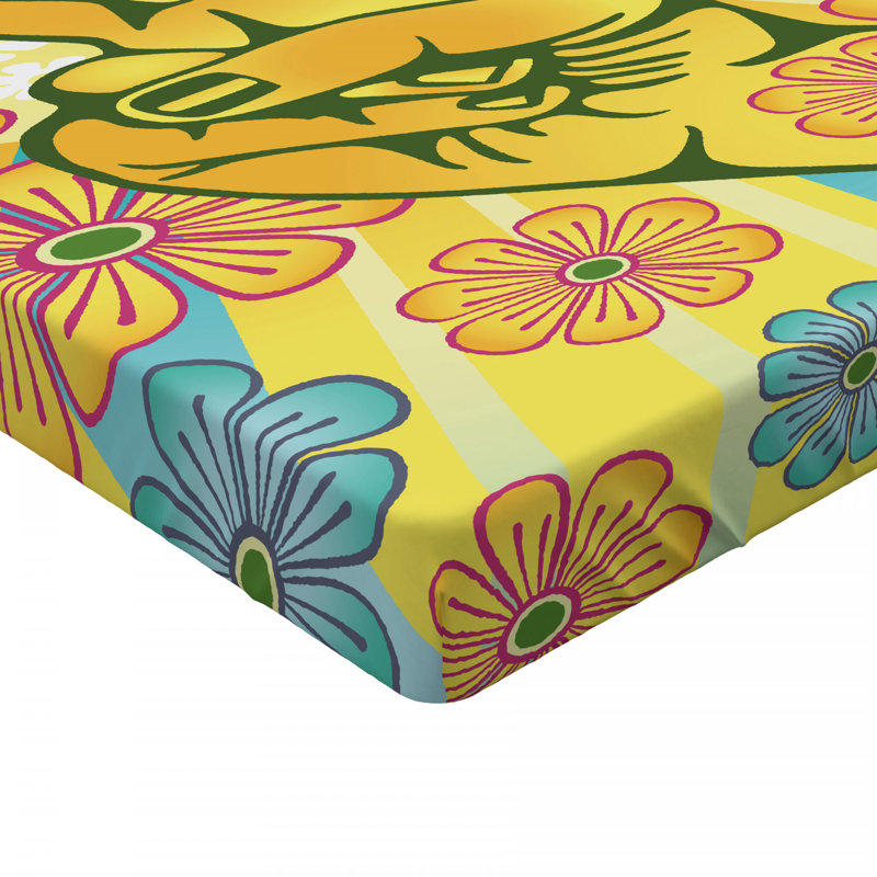 Microfiber Floral Fitted Sheet, Full Fitted Sheet
