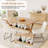 Kitchen Dining Set, 63'' Dining Table with 32.8'' Upholstered Dining Chairs(Table 4Chairs)-126089429-126089430-126089431