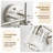 3-Light Sand Nickel Bathroom Light Fixtures With Clear Shades, Vanity Lighting Fixtures Over Mirror (Exclude Bulb)-1843401117