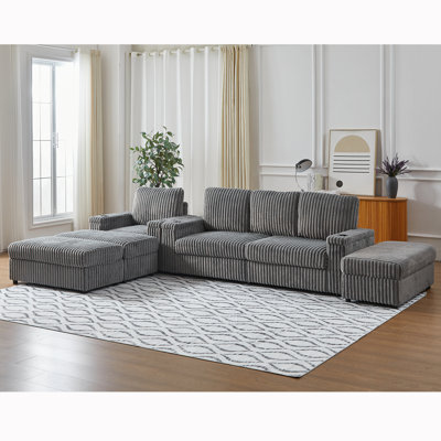 Comfortable Corduroy Sofas With Storage, Modern Style For Home