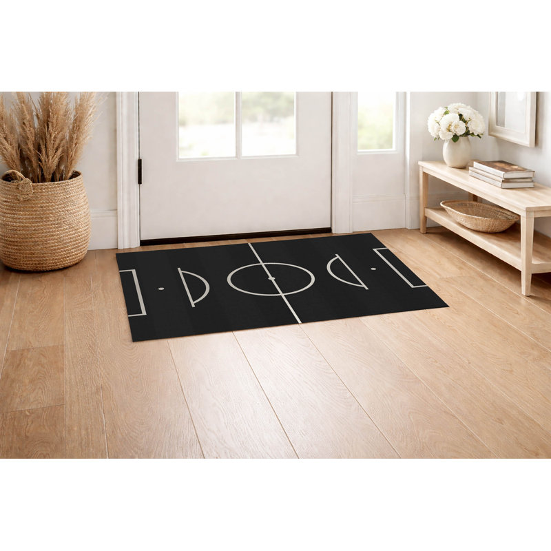 Paillasson Soccer, Gris anthracite, L 48 po x L 72 po