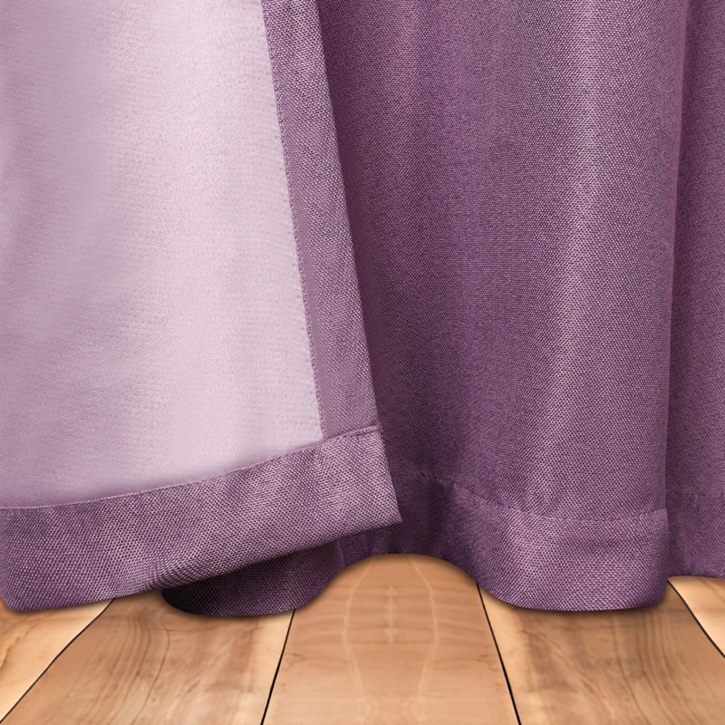 Wisteria Linen-Inspired Blackout Curtain Panels, 42" x 108", Set of 2