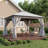 Yardgrace 12'x12' Soft-top Double-Roofed Steel Patio Gazebo-122435061