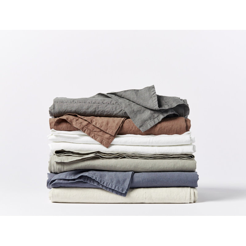 Harbor Blue Organic Cotton Percale Full Sheet Set