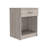 Eco Nightstand , End Table, Side Table Superior Top,  One Drawer, Lower Shelf -Light Gray