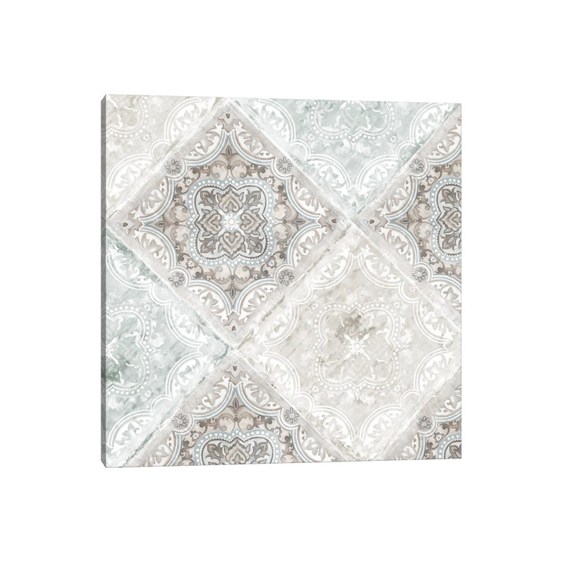 Delicate Tiles by Eva Watts - Wrapped Canvas Print, 93.98 cm H x 93.98 cm W x 3.175 cm D
