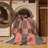 Machine Washable Botanical Brown Area Rug-2133703601