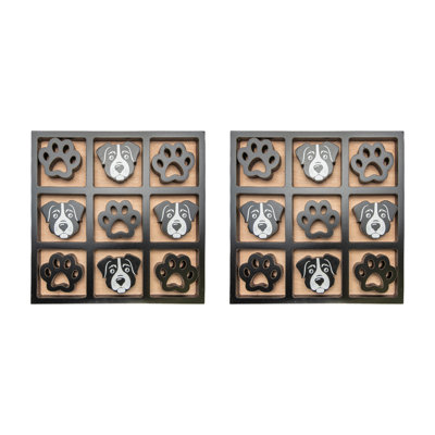 Chien de jeu Haic Tic Tac Toe - ensemble de 2