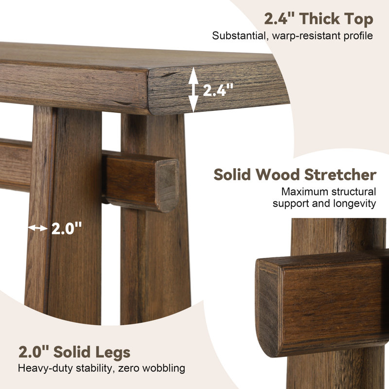 Console en bois 59,2 "Modari, 59'', Walnut Brown