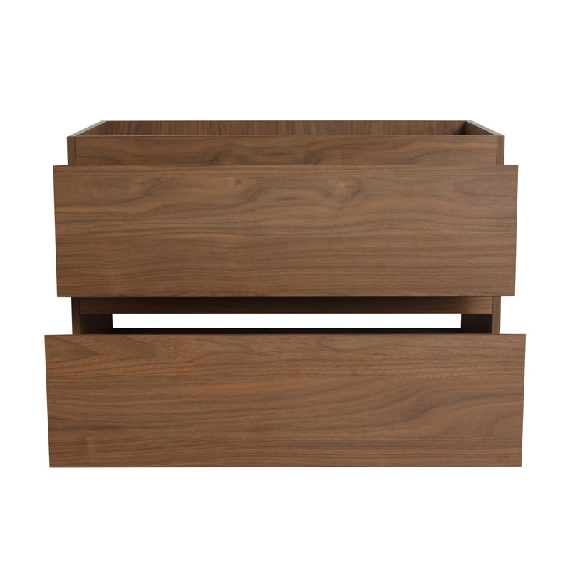 Meuble-lavabo de 30 po avec lavabo en résine. 2 tiroirs à fermeture en douceur, moderne. Base en contreplaqué pour une meilleure durabilité du lavabo et des tiroirs., Stabilité de fabrication