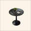 Table ronde, table de salle à manger moderne, table de salle à manger, plateau en panneau de fibres à densité moyenne et base tulipe ronde en acier, table de cuisine, table basse de style Mid-Century pour salon 24 pouces-1417105681