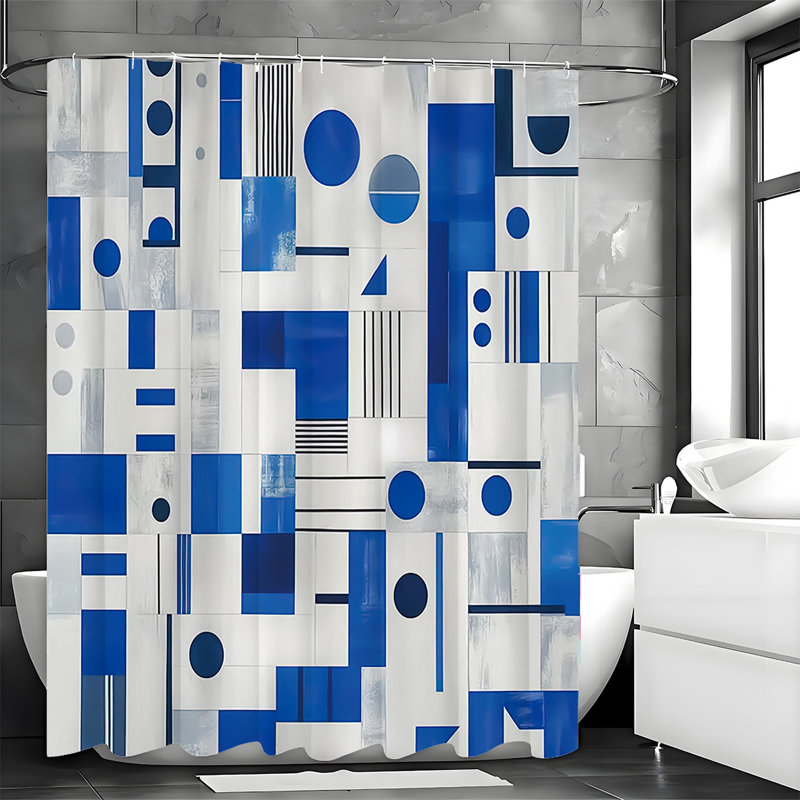 Rideau de douche avec crochets inclus, 72"H x 78"W