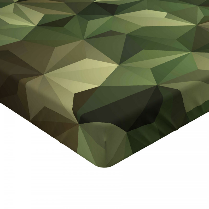 Microfiber Geometric Fitted Sheet, Full Fitted Sheet
