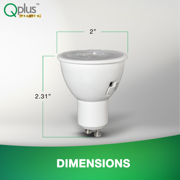 QPLUS 7 Watt (50 Watt Equivalent) MR16 LED Dimmable Light Bulb 3CCT (3000K/ 4000K/5000K) GU10 Base