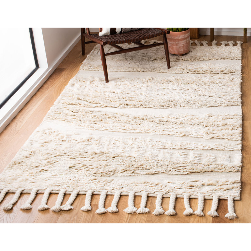 Bouscat Hand Woven Wool Abstract Rug, Rectangle 9' x 12'